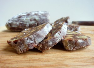 Tranches de saucisson au chocolat