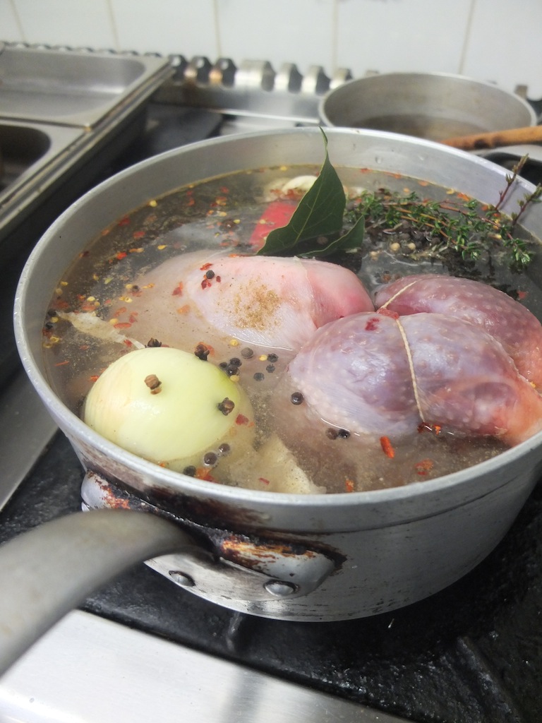 Poule au pot préparation