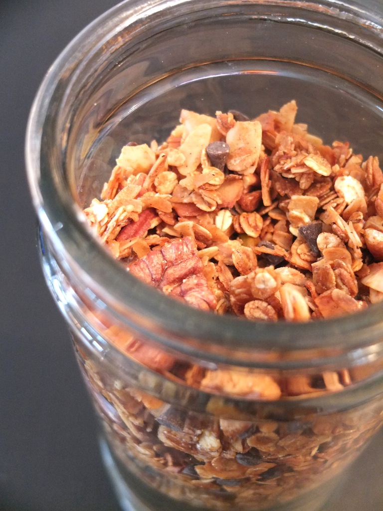 Granola pecan, choco et coco maison
