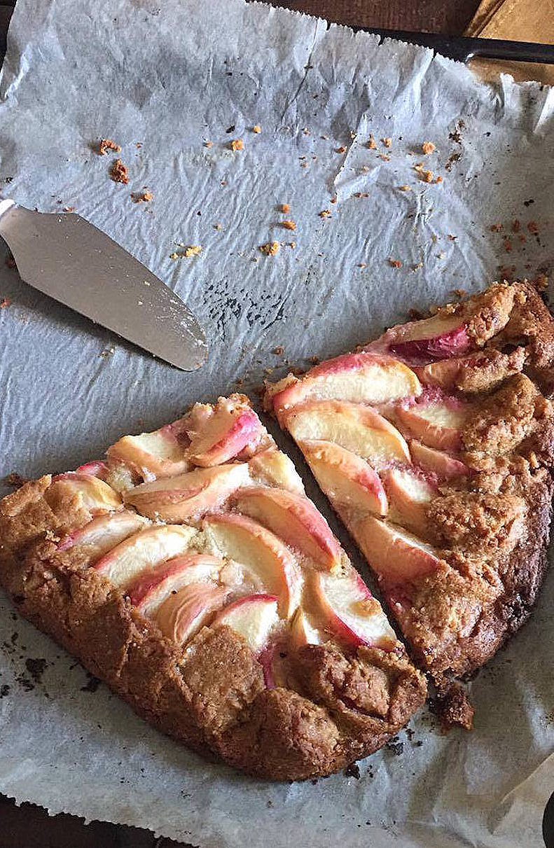 tarte rustique peche amande
